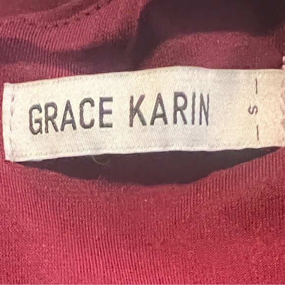 Grace Karin Burgundy Bridesmaid Dress - Picture 2 of 3